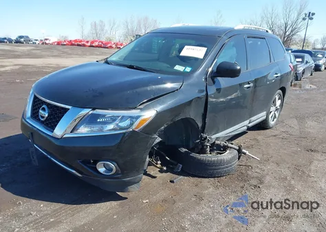 2014 Nissan Pathfinder Platinum z USA, uszkodzony, nr VIN 5N1AR2MM1EC644658
